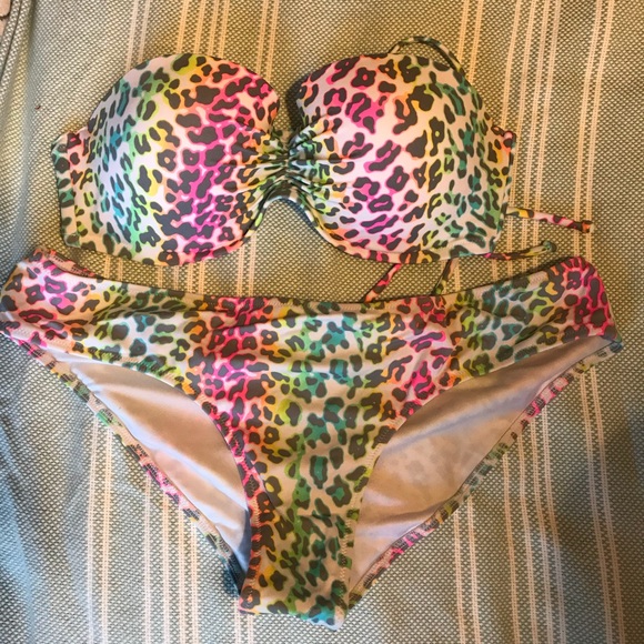neon cheetah bikini